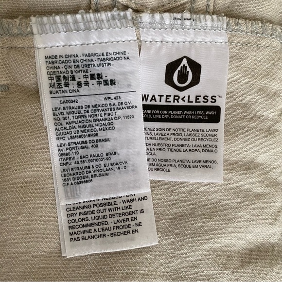 Levi's Premium Original Trucker Denim Jacket Womens Beige Stone Color Size Small - Picture 4 of 8